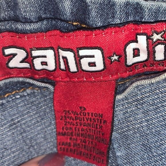 Vintage Zane-Di Y2K Low Rise Split Hem Bootcut Flares Size 9 - Picture 16 of 16